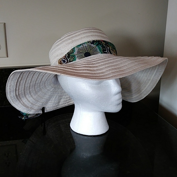 NEW Jaclyn Smith Face Saver Floppy Sun Hat / Scarf Attached UPF 50 - Picture 10 of 15